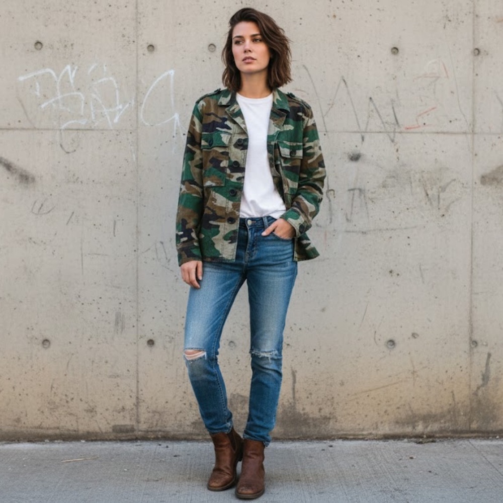 J. Crew Mercantile Camo Jacket